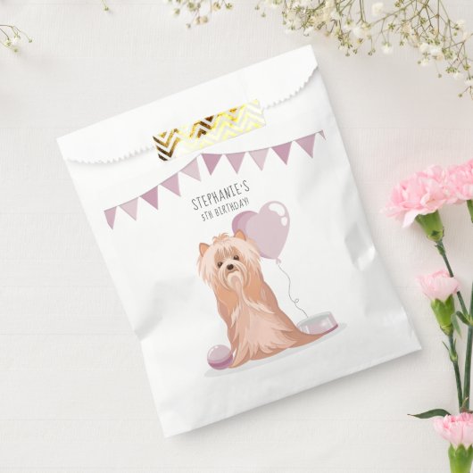 Cute Yorkshire Terrier Birthday Bedankzakje (Gezegeld)