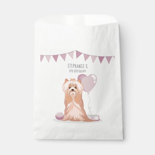 Cute Yorkshire Terrier Birthday Bedankzakje (Voorkant)