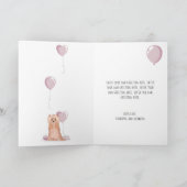 Cute Yorkshire Terrier Birthday Kaart (Binnen)