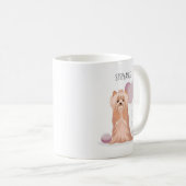 Cute Yorkshire Terrier Birthday Koffiemok (Voorkant rechts)