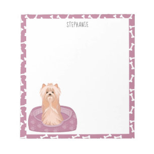 Cute Yorkshire Terrier Birthday Notepad Notitieblok