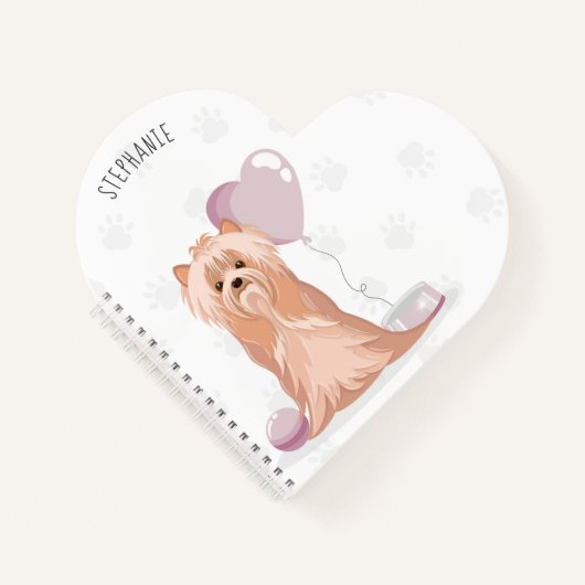 Cute Yorkshire Terrier Birthday Notitieboek (Voorkant)