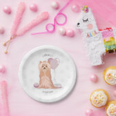 Cute Yorkshire Terrier Birthday Papieren Bordje (Feest)