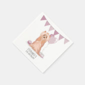 Cute Yorkshire Terrier Birthday Servet (Hoek)