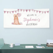 Cute Yorkshire Terrier Birthday Spandoek (Beurs)