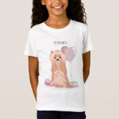 Cute Yorkshire Terrier Birthday T-shirt (Voorkant)