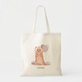 Cute Yorkshire Terrier Birthday Tote Bag (Voorkant)