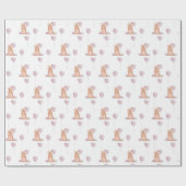 Cute Yorkshire Terrier Birthday Wrapping Paper Cadeaupapier (Vlak)