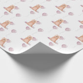Cute Yorkshire Terrier Birthday Wrapping Paper Cadeaupapier (Hoek)