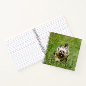 Cute Yorkshire Terrier die door Grass loopt Notitieboek (Binnen)