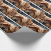 Cute Yorkshire Terrier Dog Cadeaupapier (Hoek)