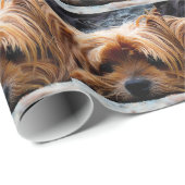 Cute Yorkshire Terrier Dog Cadeaupapier (Rol Hoek)