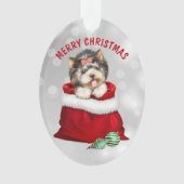 Cute Yorkshire Terrier Dog Gift Surprise Ornament (voorkant)
