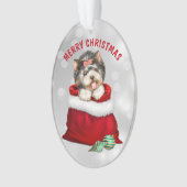 Cute Yorkshire Terrier Dog Gift Surprise Ornament (voorkant)