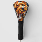 Cute Yorkshire Terrier Dog Golfheadcover (Voorkant)