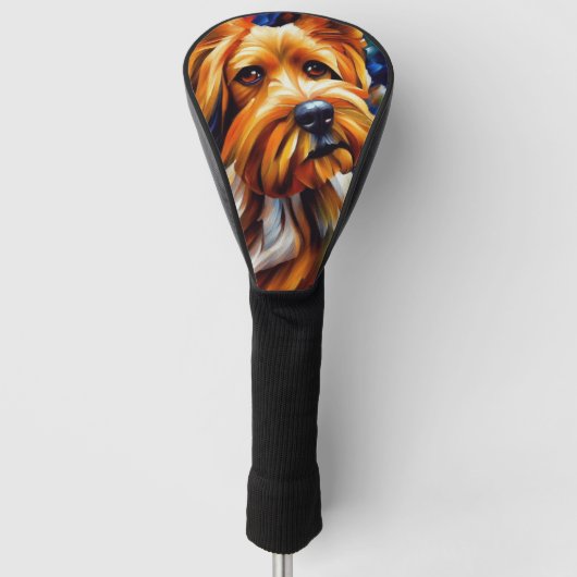Cute Yorkshire Terrier Dog Golfheadcover (Voorkant)
