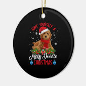 Cute Yorkshire Terrier Dog Merry Doodle Kerstmis Keramisch Ornament (Links)