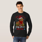 Cute Yorkshire Terrier Dog Merry Doodle Kerstmis T-shirt (Voorkant volledig)