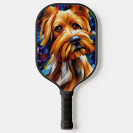 Cute Yorkshire Terrier Dog Pickleball Paddle