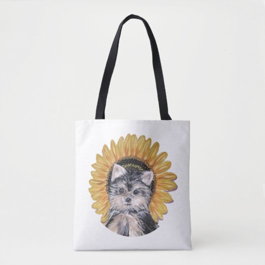 Cute Yorkshire Terrier Dog Tote Bag (Voorkant)