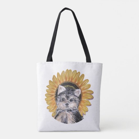 Cute Yorkshire Terrier Dog Tote Bag (Achterkant)