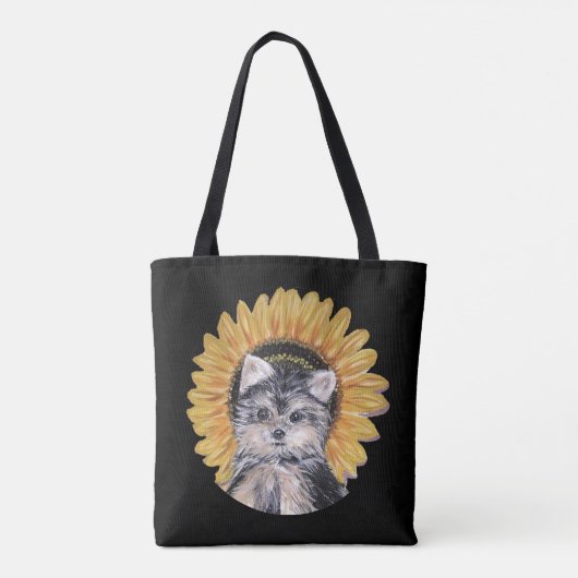 Cute Yorkshire Terrier Dog Tote Bag (Achterkant)