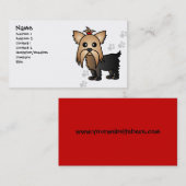 Cute Yorkshire Terrier Dog Visitekaartje (Voorkant / Achterkant)