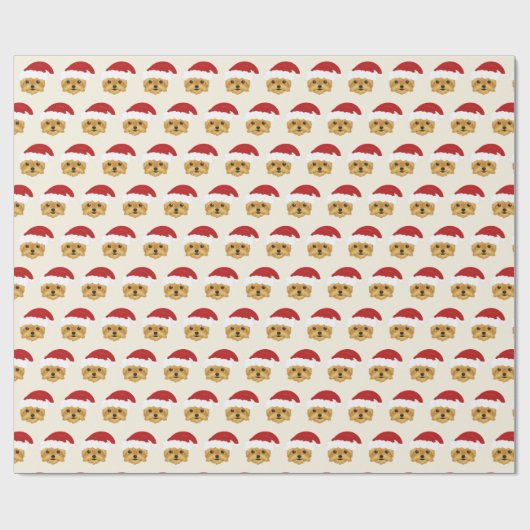 Cute Yorkshire Terrier Pattern Kerstmis Cadeaupapier (Vlak)