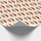 Cute Yorkshire Terrier Pattern Kerstmis Cadeaupapier (Hoek)