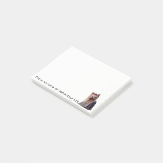 Cute Yorkshire Terrier Personalize Post-it® Notes (Schuin)