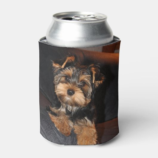 Cute Yorkshire Terrier Puppy Dog Blikjeskoeler (Blikje Voorkant)