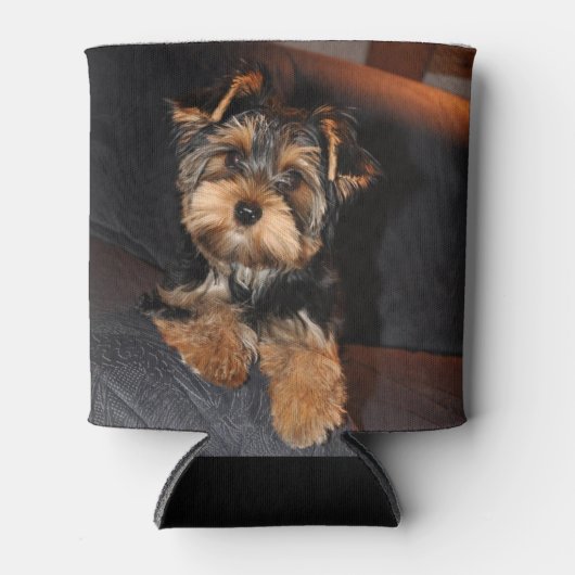 Cute Yorkshire Terrier Puppy Dog Blikjeskoeler (Voorkant)