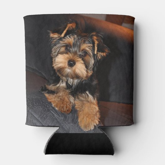 Cute Yorkshire Terrier Puppy Dog Blikjeskoeler (Achterkant)