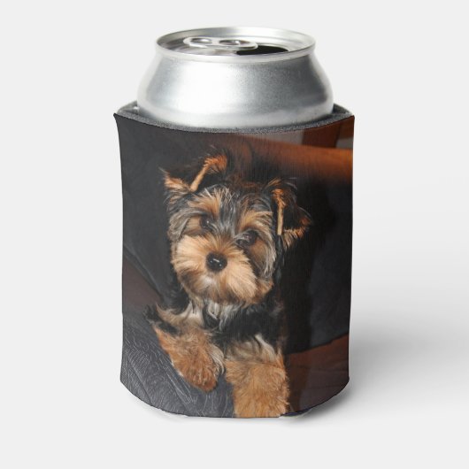 Cute Yorkshire Terrier Puppy Dog Blikjeskoeler (Blikje Achterkant)