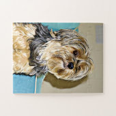 Cute Yorkshire Terrier Puppy Dog Digital art Legpuzzel (Horizontaal)