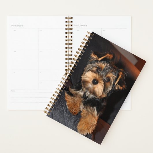 Cute Yorkshire Terrier Puppy Dog Planner (Display)