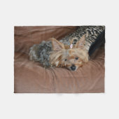 Cute Yorkshire Terrier Puppy Fleece Deken (Voorkant (Horizontaal))