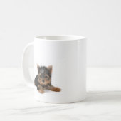 Cute Yorkshire Terrier Puppy Koffiemok (Voorkant links)