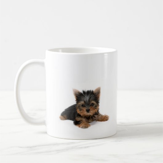 Cute Yorkshire Terrier Puppy Koffiemok (Links)