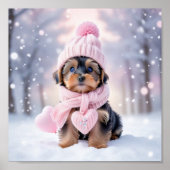 Cute Yorkshire Terrier Puppy Poster (Voorkant)