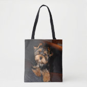 Cute Yorkshire Terrier Puppy Tote Bag (Voorkant)