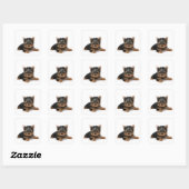 Cute Yorkshire Terrier Puppy Vierkante Sticker (Vel)