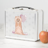 Cute Yorkshire Terrier Verjaardag Metalen Lunchbox (In situ)