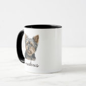 Cute Yorkshire Terrier Yorkie Gift Hondenliefhebbe Mok (Voorkant links)