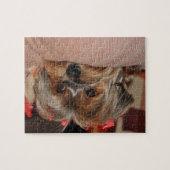 Cute Yorkshire Terrier Yorkie met Red Bows Legpuzzel (Horizontaal)