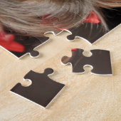 Cute Yorkshire Terrier Yorkie met Red Bows Legpuzzel (Zijkant)