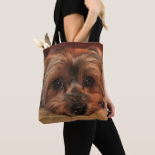 Cute Yorkshire Terrier Yorkie Puppy Dog  Tote Bag (Dichtbij)