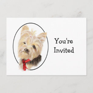 Cute Yorkshire Terrier Yorkie Wedding Jubileum Kaart