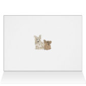 Cute Yorkshire Terriers Funny Yorkies Animal Art (Binnen Horizontaal (Boven))