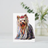 Cute Yorkshire Yorkie Terrier Briefkaart (Staand voorkant)